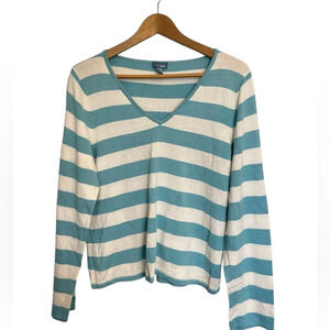 5/20$ Très you blue and white striped long sleeves shirt size XL